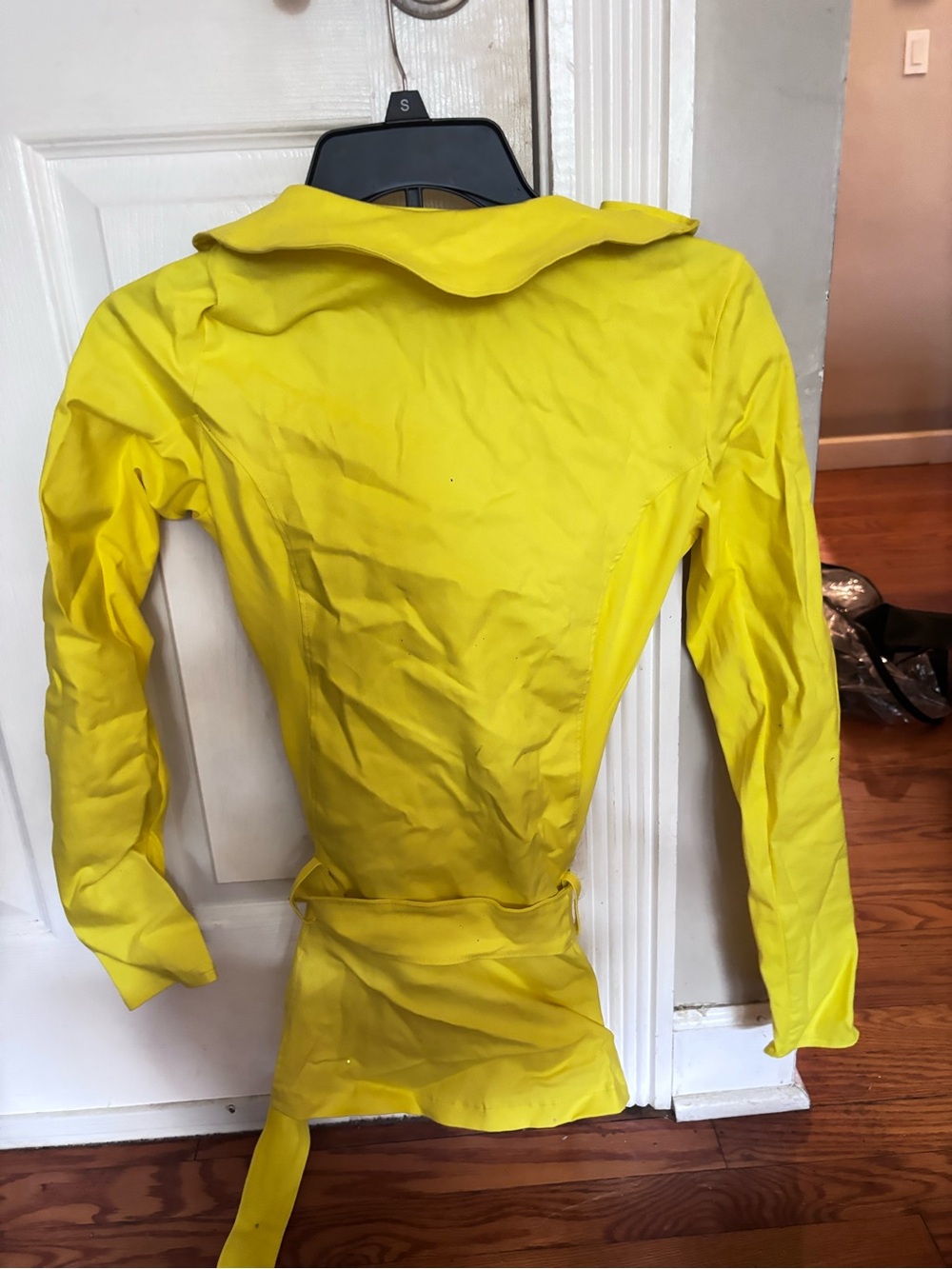 Yellow Ruffled Belted Jacket - Picture 2 of 3